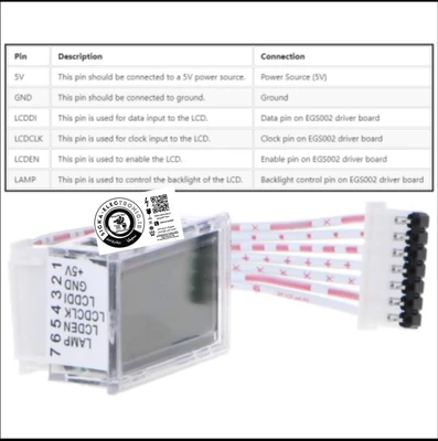 نمایشگر LCD اصلی EGS002 /نمونه اصلی مناسب برای نمایش پارامتر های EGS002 با بک لایت آبی / مخصوص ماژول درایور اینورتر سینوسی EGS002 جهت نمایش پارامترهای ولت،آمپر،دما و جریان(جنس اصلی از برند eg)